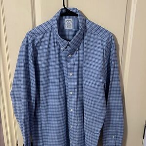 Brooks Brothers Blue Plaid Button Down Shirt